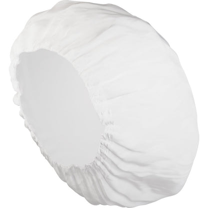 A white Abena Re-Seller GmbH shampoo cap (ø 32 cm) is depicted against a plain white background. This lightweight, waterproof cap is ideal for keeping hair clean and dry without washing with water. Package: 1 piece.
