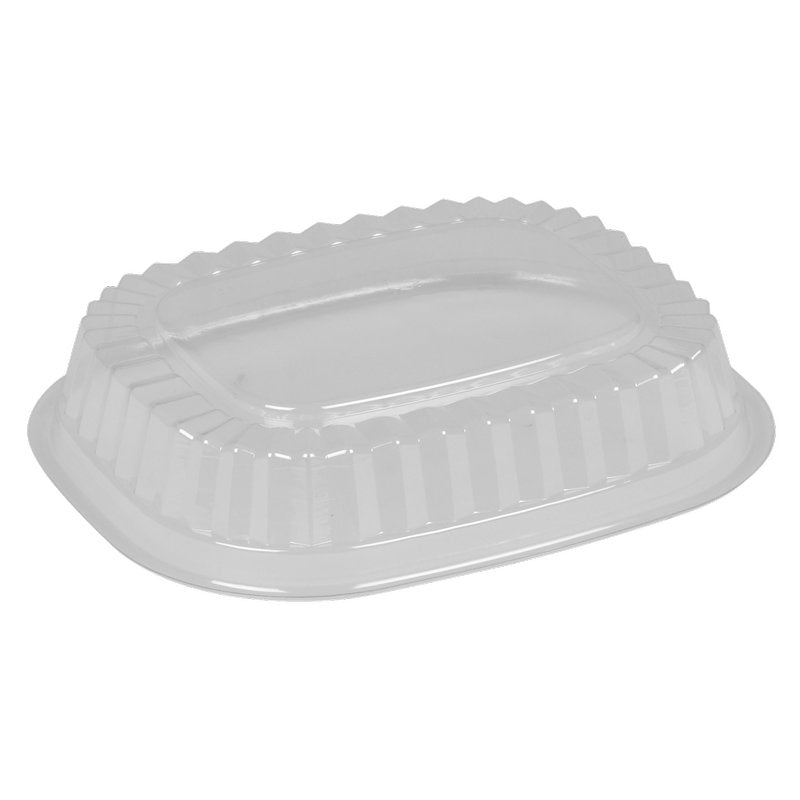 A transparent, rectangular lid from Abena Re-Seller GmbH (14.1 x 16.5 x 3.4 cm) for item 5968 with ribbed sides and rounded corners - pack of 250 pieces. Ideal as versatile kitchen accessory.