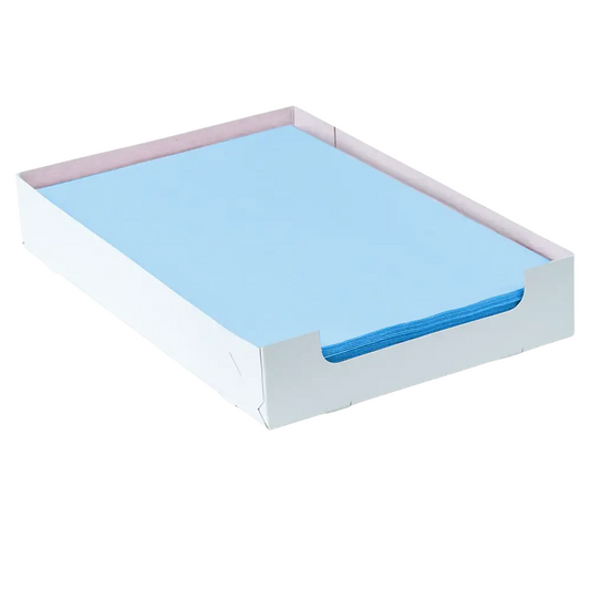 Ampri Dental Krepp support tray filter paper 18 x 28 cm with box, different colors