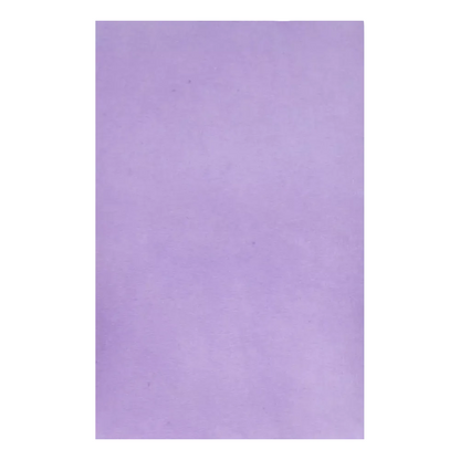 A simple sheet of AMPri Dental crepe cover tray filter paper in purple with a smooth texture reminiscent of high-quality paper. This product from AMPri Handelsgesellschaft mbH features a uniform and flawless purple tone, enhanced by its neutral background, emphasizing its simplicity.