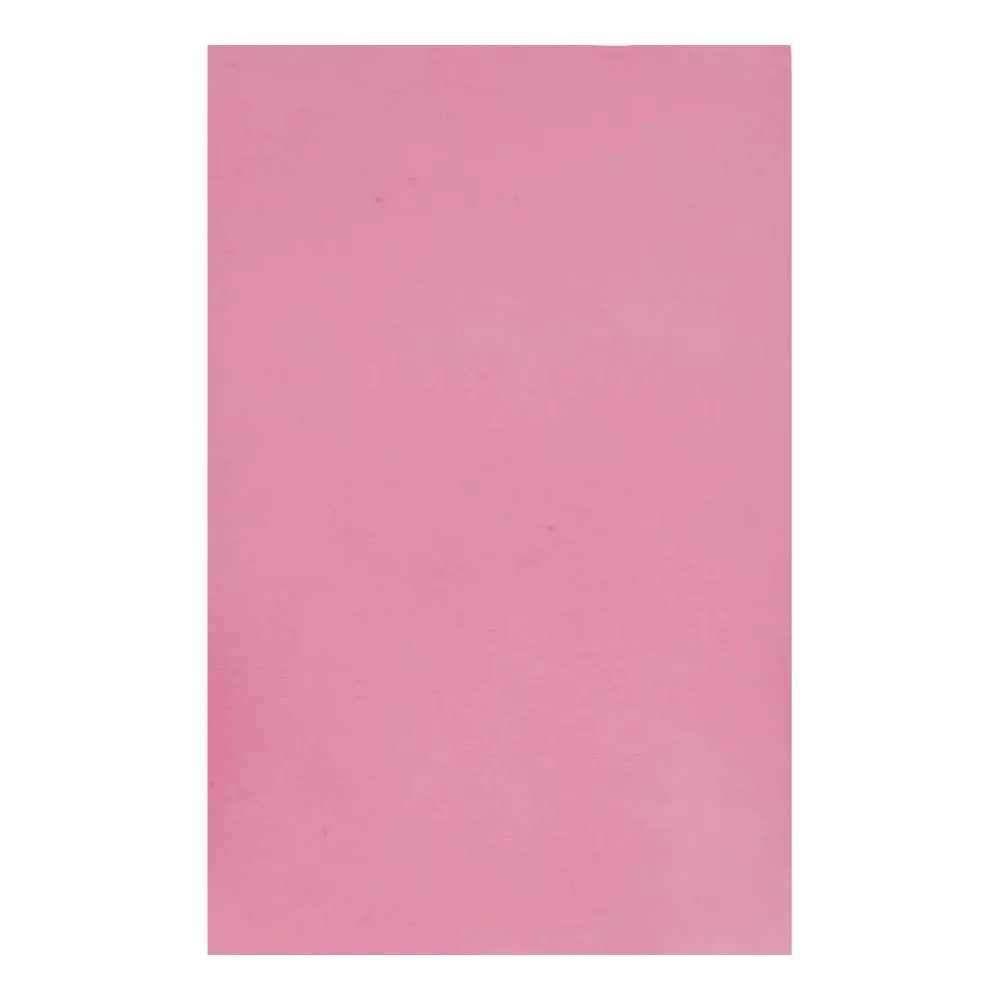 A simple sheet of pink paper with a smooth texture, similar to the AMPri Dental Crepe Tray Liner Filter Paper 28 x 36 cm from AMPri Handelsgesellschaft mbH.