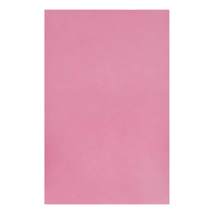 A simple sheet of pink paper with a smooth texture, similar to the AMPri Dental Crepe Tray Liner Filter Paper 28 x 36 cm from AMPri Handelsgesellschaft mbH.