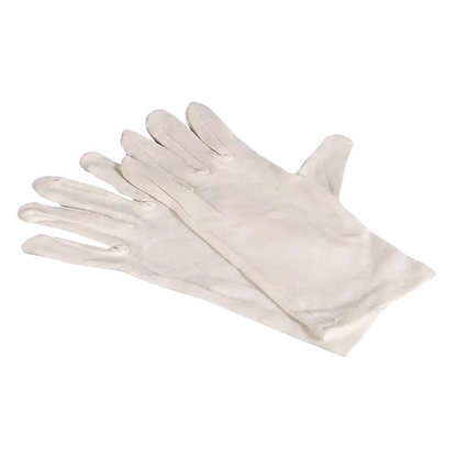 A pair of AMPri ECO-PLUS white undergloves from AMPri Handelsgesellschaft mbH made of soft cotton are lightweight, palm-fitting gloves, ideal for additional warmth or work protection under heavier gloves.