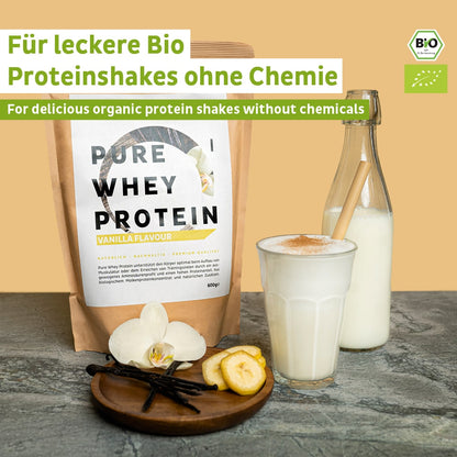 Organic whey protein powder vanilla