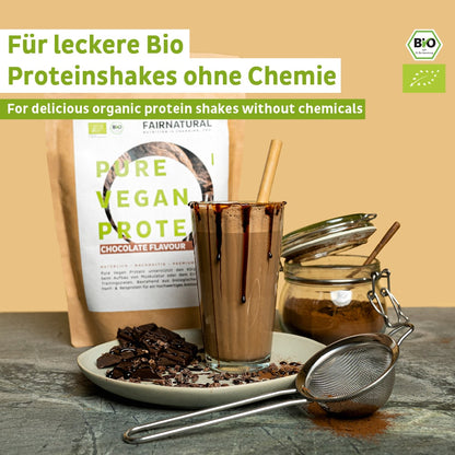 Organic vegan protein powder chocolate without soy