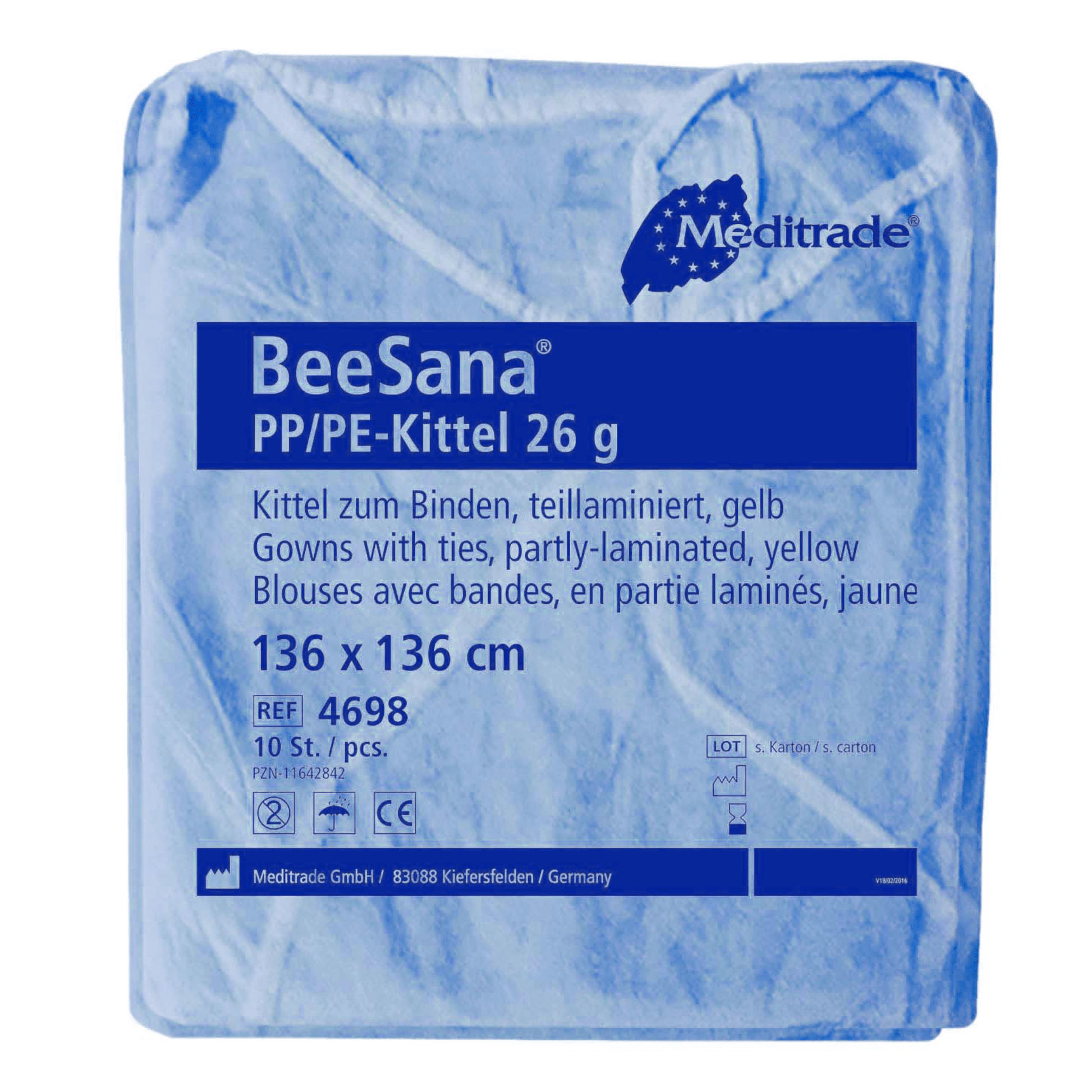 Meditrade Beesana® PP / PE-Kittel 26G, 10 pack