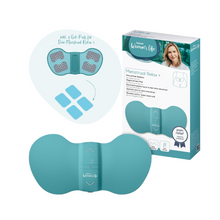 Image of the Beurer EM 55 Menstrual Relax+ by Beurer GmbH with TENS technology for effective relief of menstrual discomfort. The package includes the device pad with electrodes, a control unit, and an illustrated placement guide. The packaging, featuring a woman, emphasizes the pain relief benefits for users.