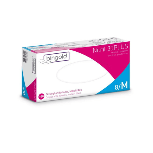 Blue nitrile disposable gloves