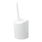 The CWS ParadiseLine toilet brush | 1 piece from CWS is a white plastic toilet brush with a holder that offers a simple, modern design for thorough cleaning; depicted on a white background.