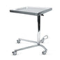 The Novocal operating table side table made of stainless steel features a swivel, removable shelf and is ideal as sterilizable operating room equipment for use in medical or laboratory environments. Package: 1 piece.