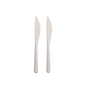 Two identical Circulware by Haval knives made of polypropylene stand side by side against a plain white background. Each recyclable knife from the "Circulware by Haval Messer" collection features a serrated edge for cutting.