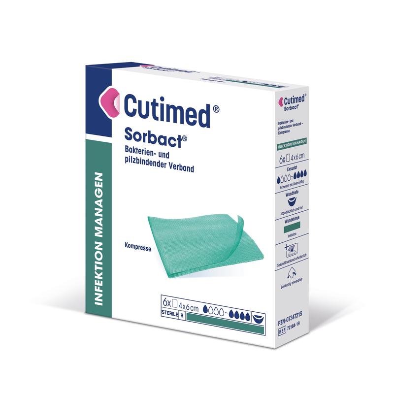 Cutimed Sorbact, Tamponade, antimikrobielle Wundauflage, steril