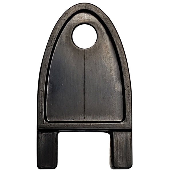 The replacement key for IntelliCare dispensers from Diversey Deutschland GmbH & Co. OHG is a metal key with a curved head, round hole, two parallel prongs, and a brushed finish. Suitable for all IntelliCare dispensers. Package: 10 pieces.