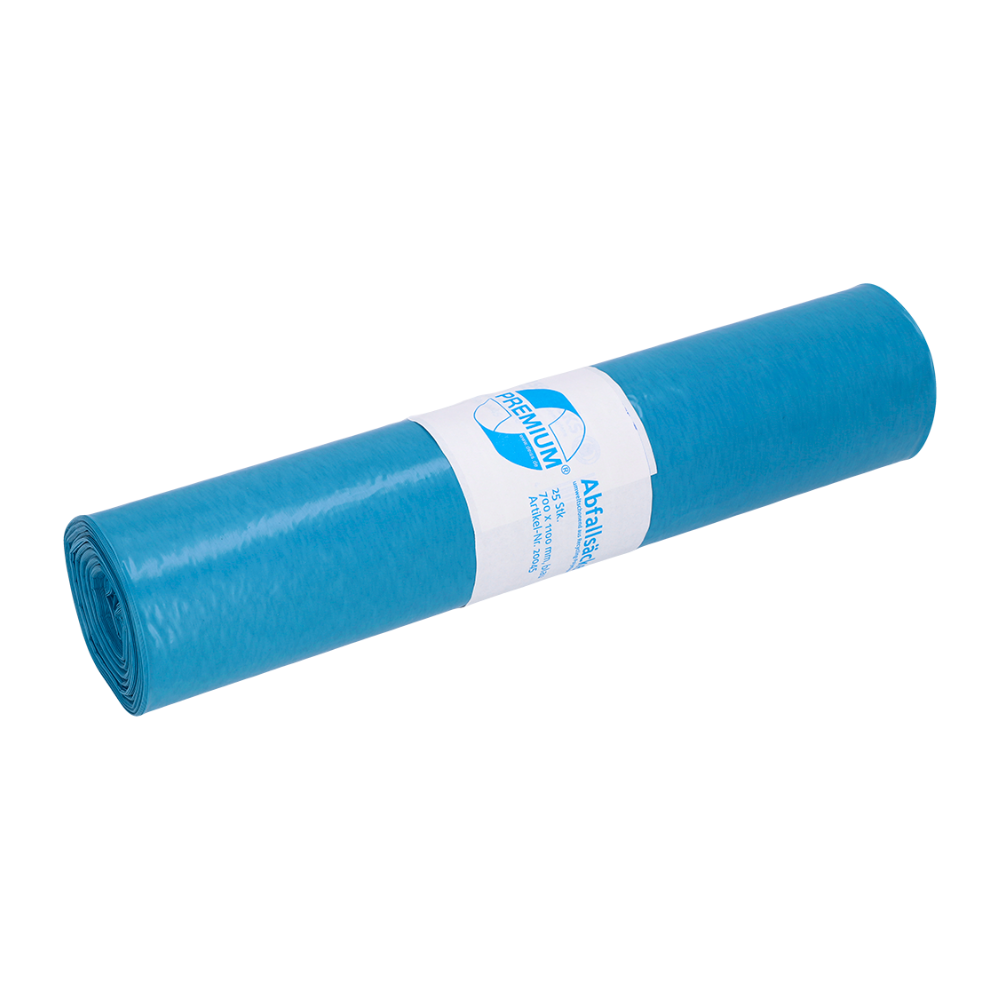 PREMIUM PLUS garbage bags, LDPE, 120 l, blue - EMIL DEISS KG (GmbH