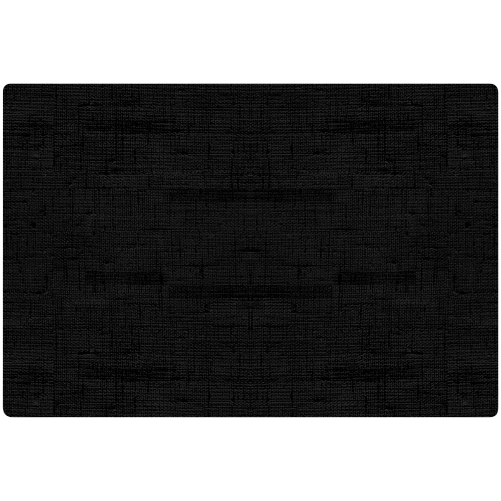 The Duni silicone placemat from Duni GmbH consists of a black textured rectangle with a subtle woven pattern that resembles fabric or a textile surface, making it both stylish and easy to care for on any dining table. It comes in a pack of six, each measuring 30 x 45 cm.