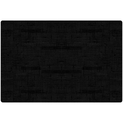 The Duni silicone placemat from Duni GmbH consists of a black textured rectangle with a subtle woven pattern that resembles fabric or a textile surface, making it both stylish and easy to care for on any dining table. It comes in a pack of six, each measuring 30 x 45 cm.