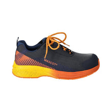 Safety shoes S1PS, laces safety shoes S1PS, black blue/light orange