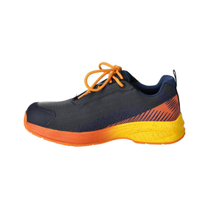 Safety shoes S1PS, laces safety shoes S1PS, black blue/light orange