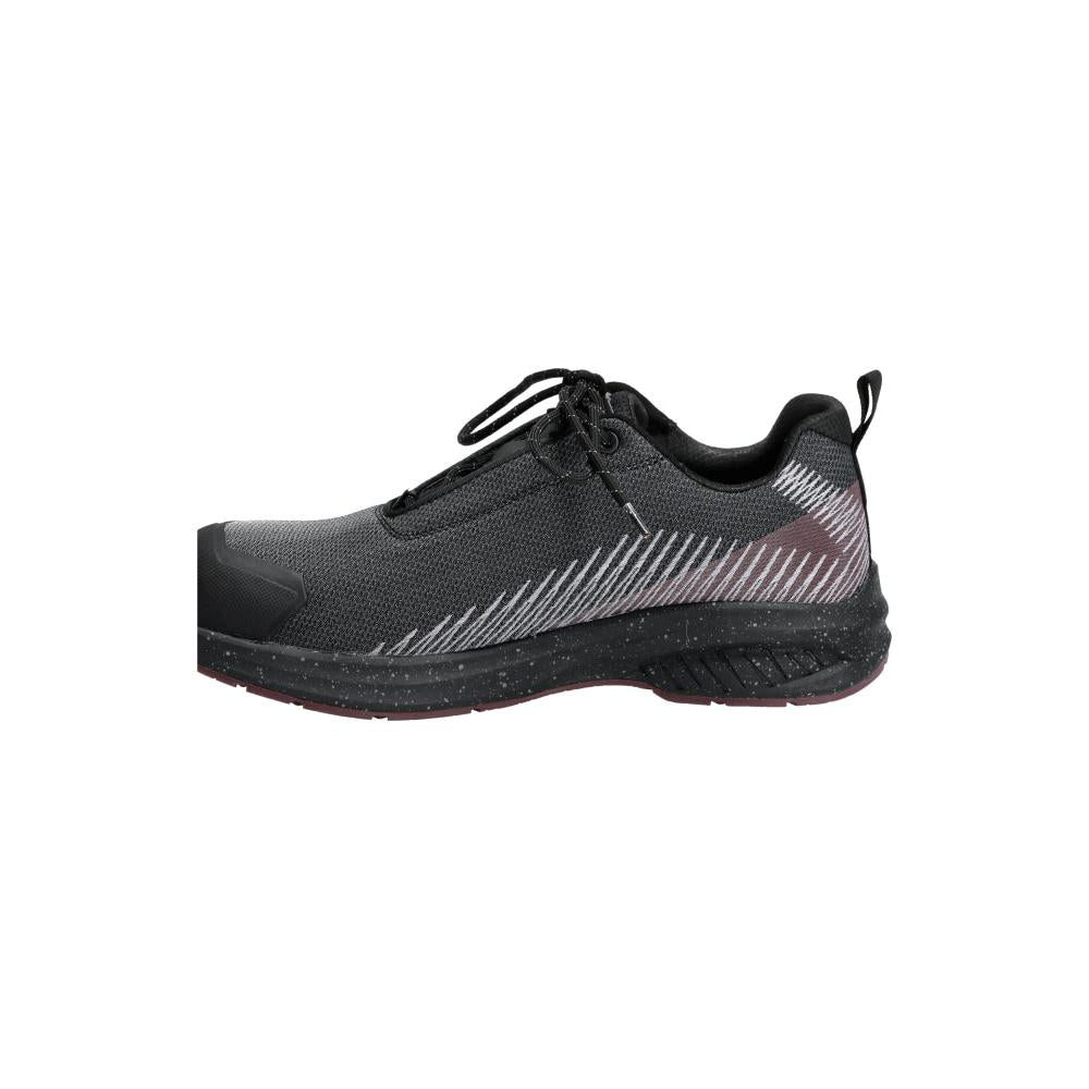 Safety shoes S1PS, laces safety shoes S1PS, anthracite grey/bordeaux