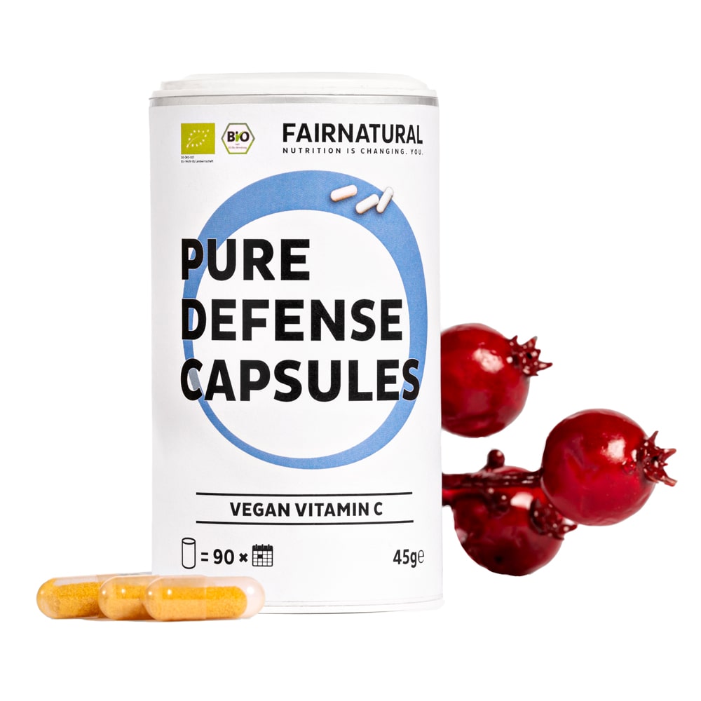 Organic vitamin C capsules