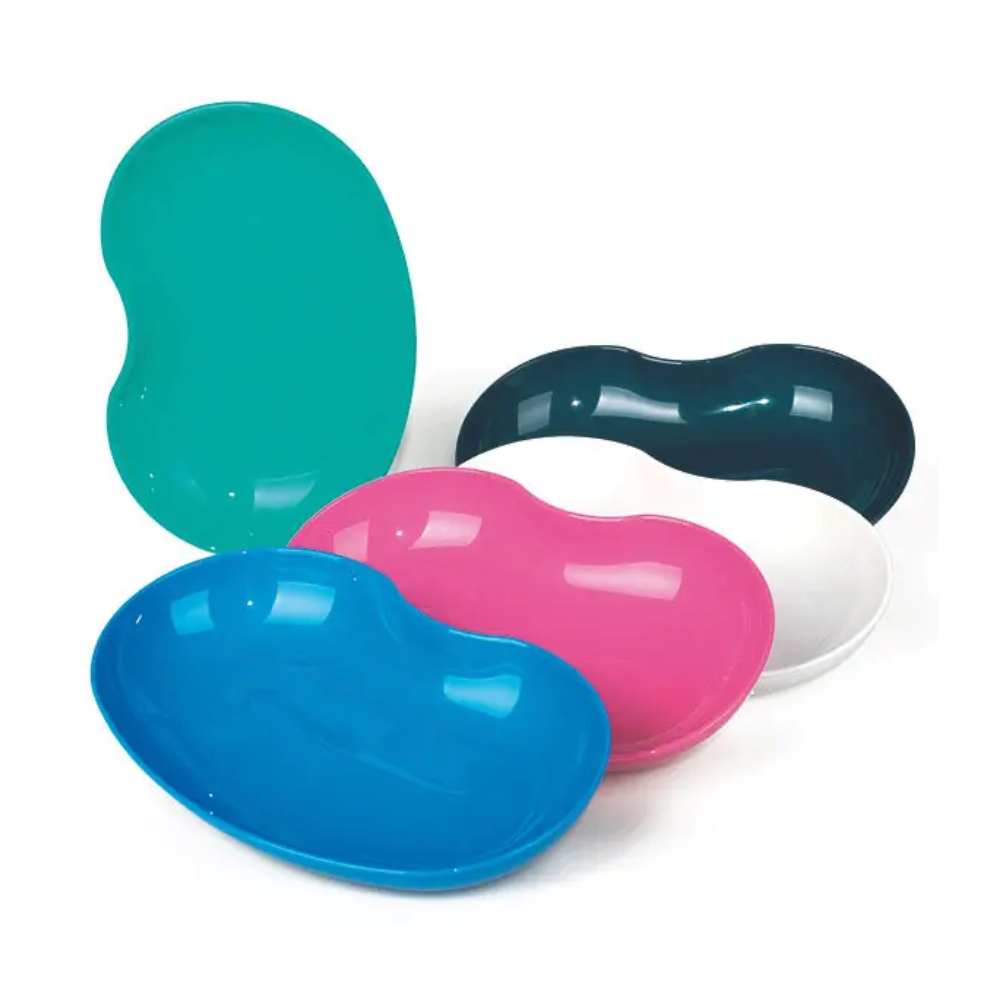 A medium blue universal bowl from Servoprax GmbH, made of food-grade plastic and autoclavable, is depicted on a white background. Package contains 1 piece.