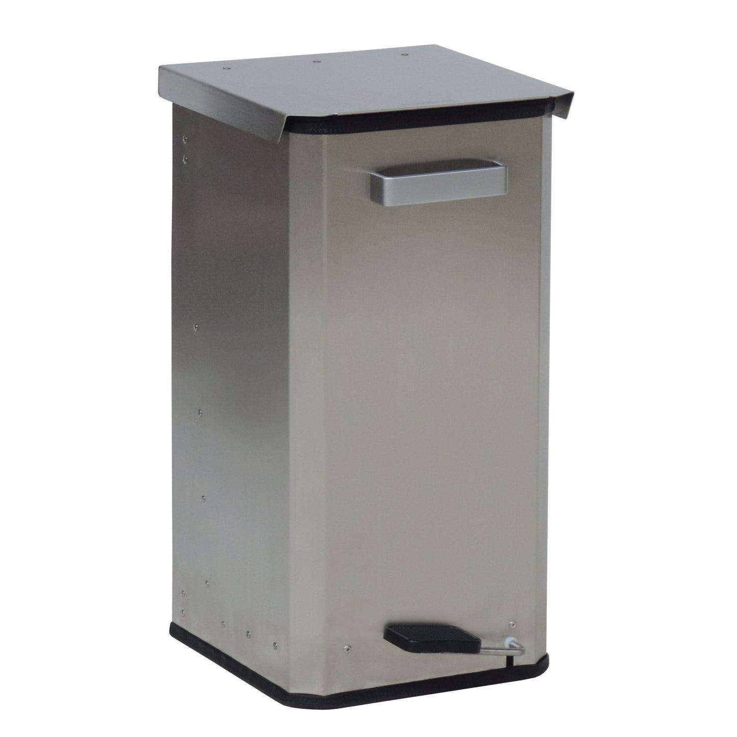 The Novocal Closed Waste Collector made of stainless steel (40 L) with a pedal mechanism is ideal for modern households. The elegant design with a black pedal and front handle fits perfectly in any environment. Packaging: 1 piece.