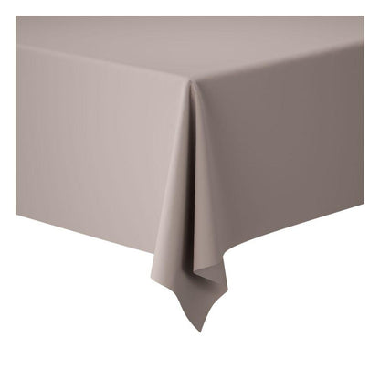 A rectangular table is covered with a Dunicel tablecloth roll (1.18 m x 25 m) from Duni GmbH in plain light gray, creating a clean, flexible surface – the ideal table decoration for large events – with the fabric slightly folded at one corner.