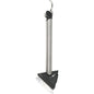 The TRIANGULAR DISH BRUSH, STAINLESS STEEL PBT TRANSPARENT, Ø0.35MM MEDIUM from Haug Bürsten KG with metal handle and hanging hook is ideal for kitchen cleaning.