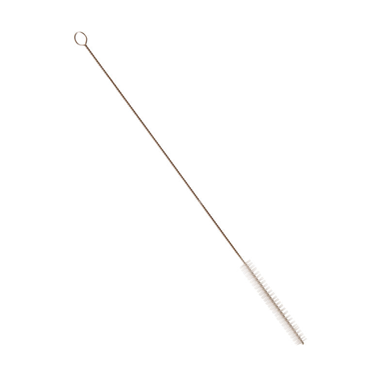 Die Haug Bürsten KG SCHLAUCHBÜRSTE,NYL.6.0 TRANSP verfügt über steife 0,20-mm-Nylonborsten, einen gedrehten Metallgriff mit Schlaufe und misst 340 x ø12 mm - perfekt für die Reinigung von Schläuchen.