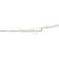 The Haug Bürsten KG teat brush with PBT bristles (ø 0.35 mm) and long, twisted stainless steel handle (500xø10-56M) is ideal for cleaning narrow containers or tubes in milk production.