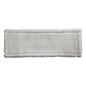 A rectangular, white microfiber-polyester cleaning pad that Haug Bürsten KG, 500 mm long, with fluffy edges and a smooth center, lies flat on a solid white background. The package contains 10 pieces.