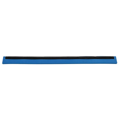 A blue rectangular REPLACEMENT RUBBER LIP, 2-LIPPED FOOD GRADE, 620X20X22 from Haug Bürsten KG with a black upper stripe for durability is shown against a white background.
