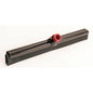 The IN-UP WATER SQUEEGEE, CELL FOAM 420X35X28MM from Haug Bürsten KG features a black sponge blade with a central red plastic holder for squeegee handles, ideal for floor cleaning, depicted on a plain white background.