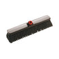 The IN-UP LARGE AREA BROOM from Haug Bürsten KG features a wide, black broom head measuring 400x60x65mm with stiff, dark polyester bristles (ø 0.60mm) and a red plastic base, perfect for professional cleaning.