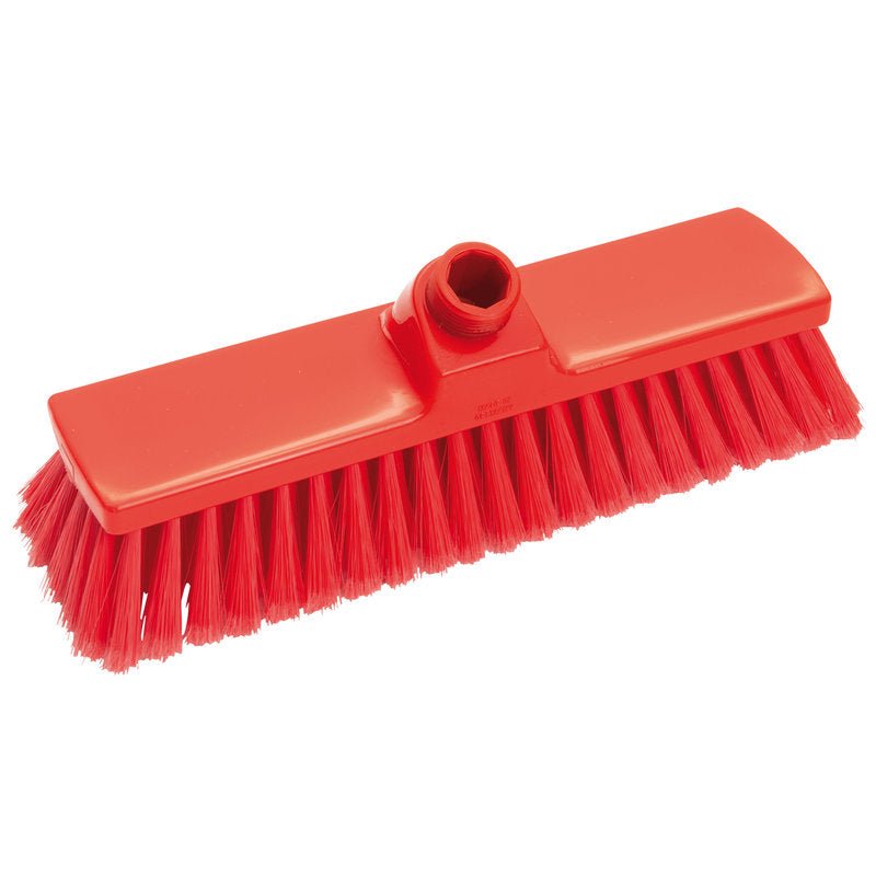 The BROOM, PBT SOFT 300X70X50MM, SLIT from Haug Bürsten KG features dense, slit plastic bristles and a central socket for handle attachment - ideal for cleaning sensitive surfaces.
