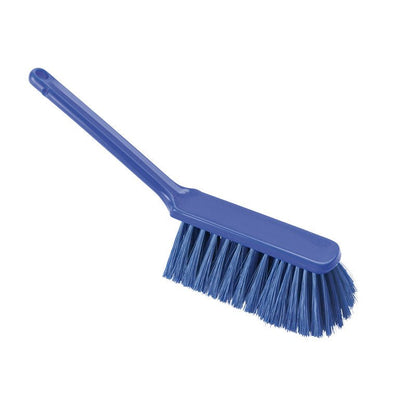 The HAND BRUSH from Haug Bürsten KG has unsplit PBT bristles and a long plastic handle (310x40x50mm), depicted on a white background - perfect for thorough floor cleaning.