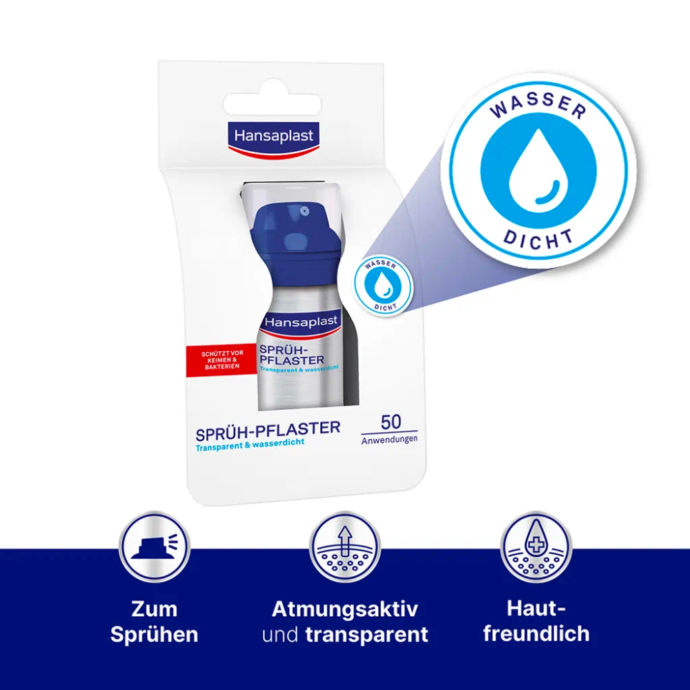 Hansaplast spray plasters, transparent protection - 50 applications