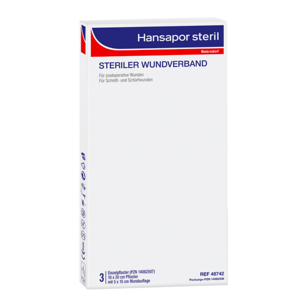 Hansapor sterile, sterile wound association - 10 x 20 cm