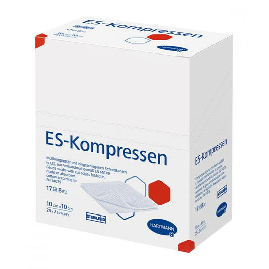 Hartmann ES compresses 5 x 5 cm, 12-fold, sterile