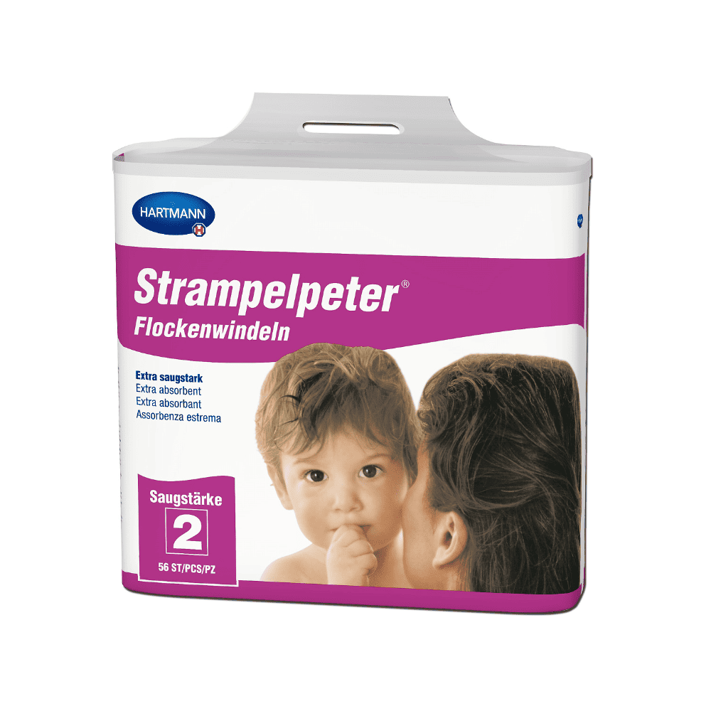 Hartmann Strampelpeter® flake diapers - 56 pieces