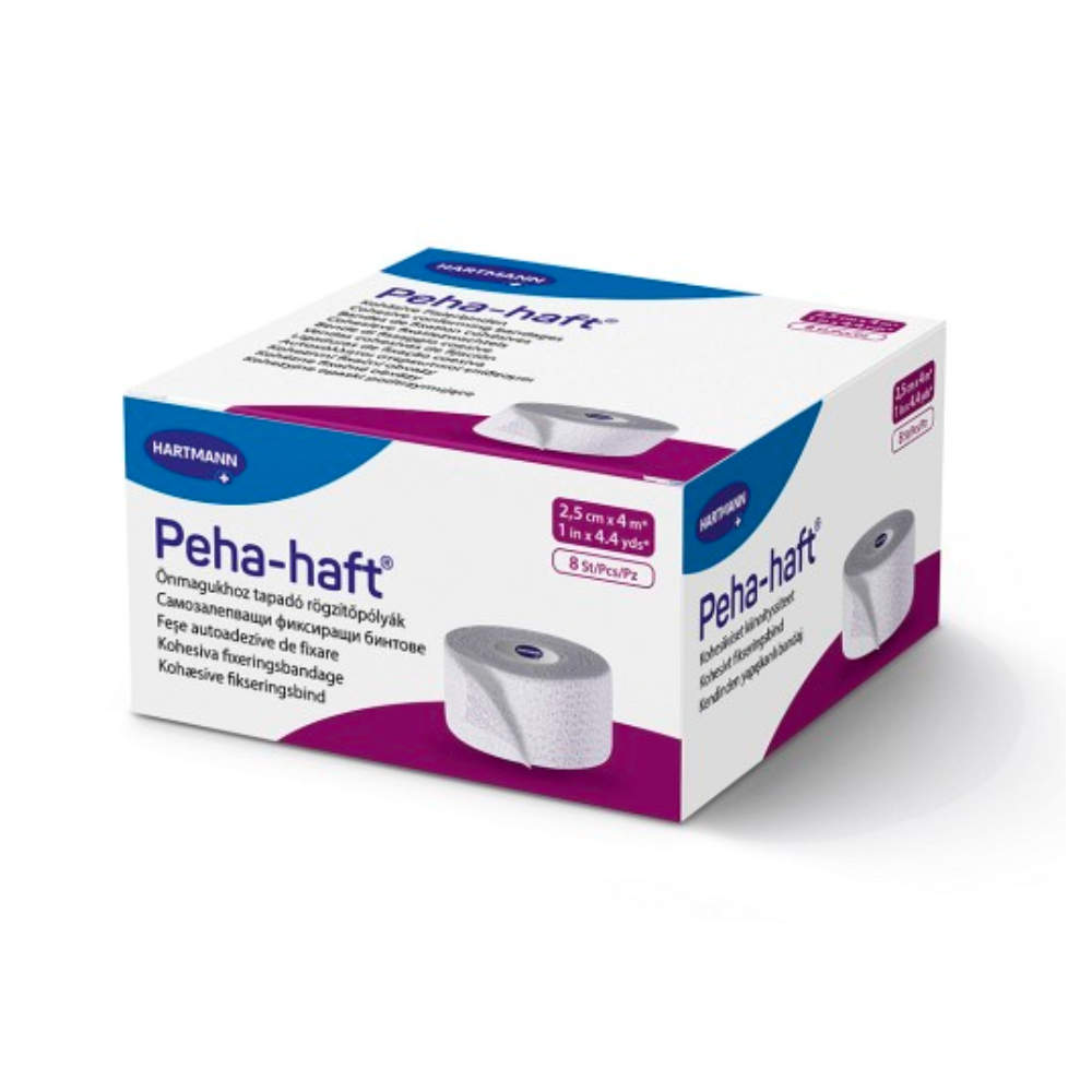 Hartmann PEHA -HART® latex -free fixing bandage, various sizes - 8 pieces.