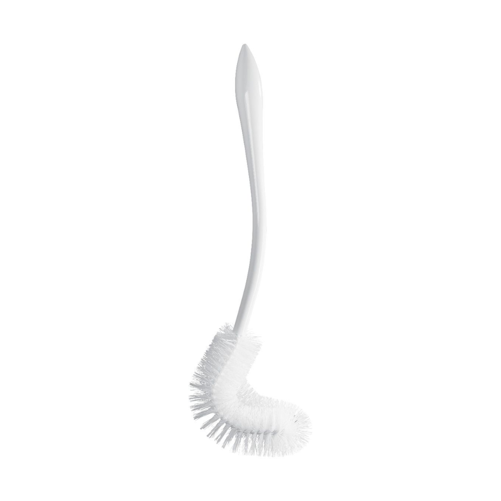 The Haug WC rim cleaning brush with a long handle from Haug Bürsten KG features an ergonomic design and dense bristles for hygienic cleaning.