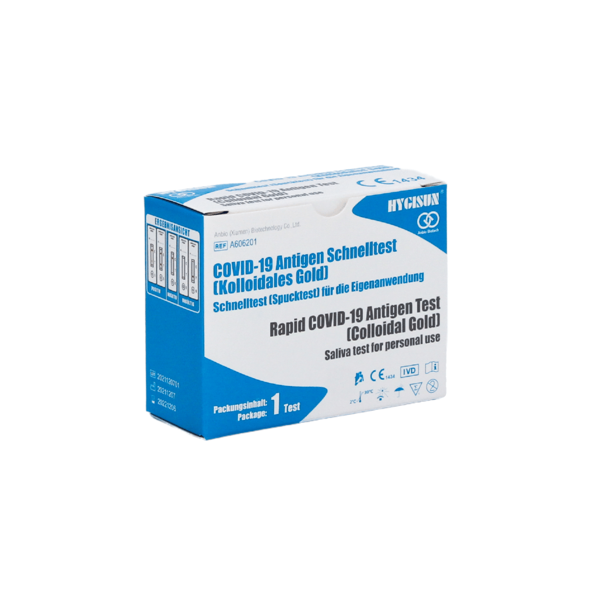 Hygisun antigen quick test (saliva/spit) - Bfarm - MHD 07/24