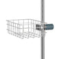 The Novocal wire basket for infusion stands made of stainless steel (300 x 200 x 100 mm) can be attached to the infusion stand with a clamp and is ideal for storage or organization. Package: 1 piece.