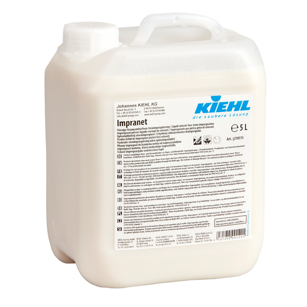 The Kiehl Iodex Iodine Stain Remover (750 ml, 6-pack by Johannes Kiehl KG) is filled in bottles with multilingual instructions and is perfect for effectively removing iodine stains in conjunction with Kiehl Impranet.