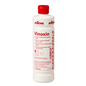 White 500 ml bottle Johannes Kiehl KG Vinoxin cleaner for stainless steel and acid-resistant surfaces, with red cap and label with application instructions and product information. Available in boxes of 12 bottles.
