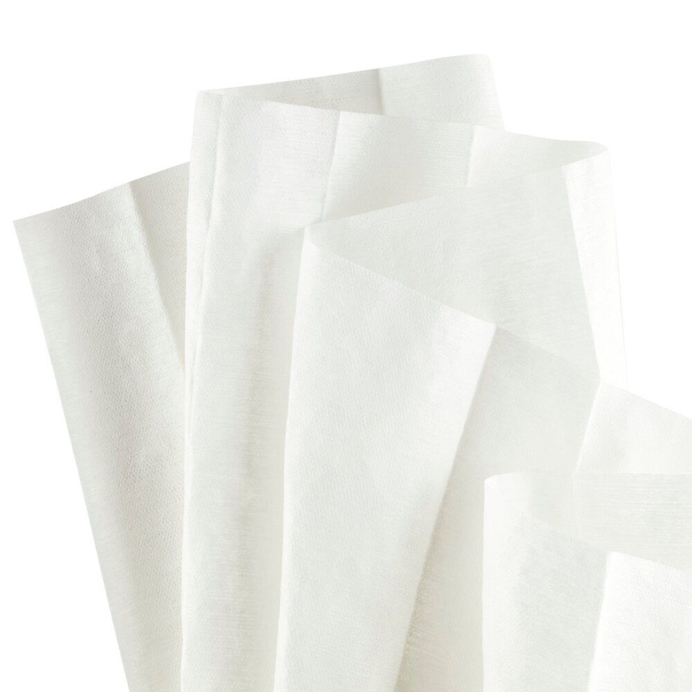 Several WypAll® X60 General Clean towels from Kimberly-Clark GmbH are fanned out on a white background, emphasizing the use for cleaning and the convenience of the large roll with 650 sheets per roll.