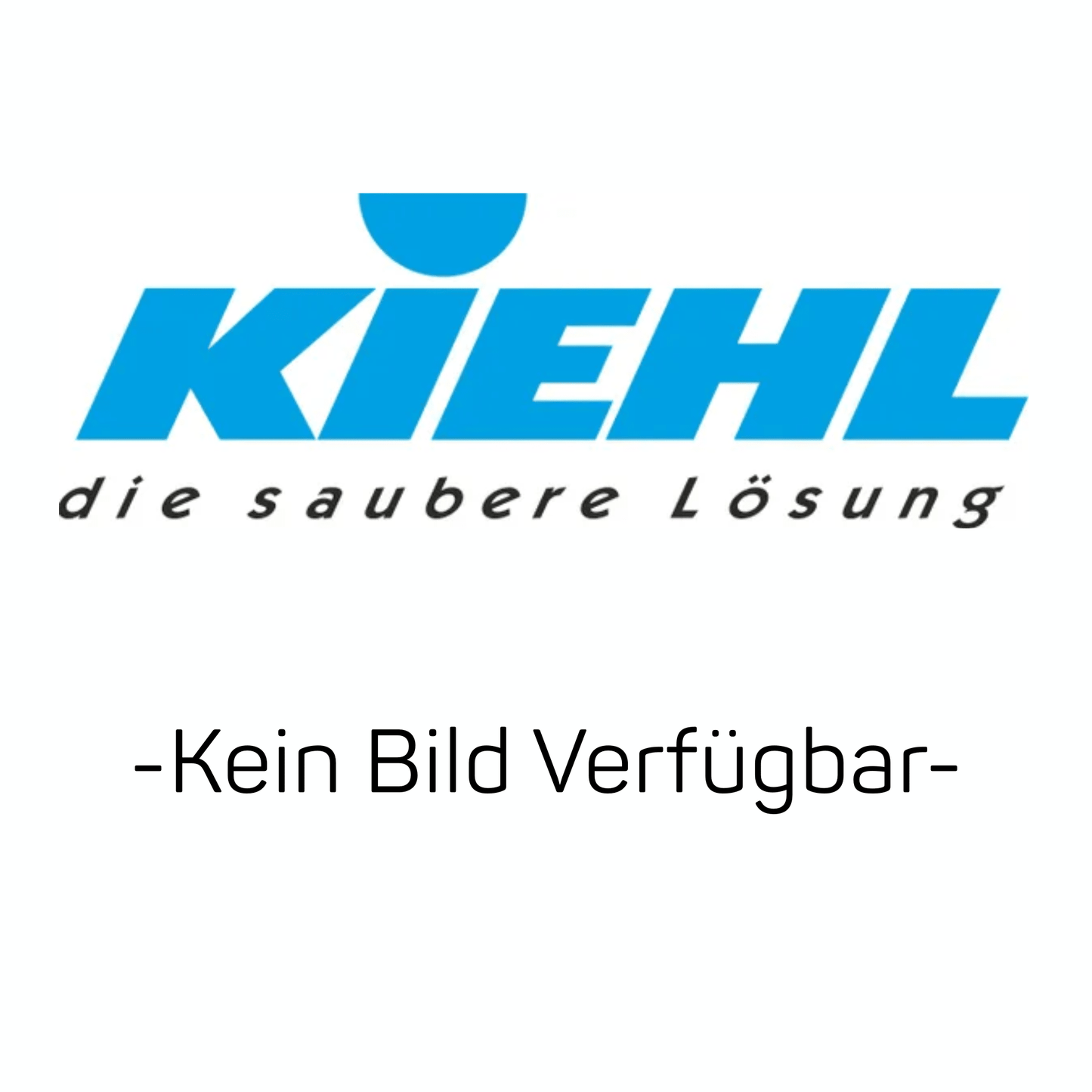 The image shows the logo of Johannes Kiehl KG and below it "the clean solution". Under the logo it says "-No Image Available-", as seen in the offers for Kiehl HQ pressure storage sprayer 5 L, red, foam nozzle, VITON seals.
