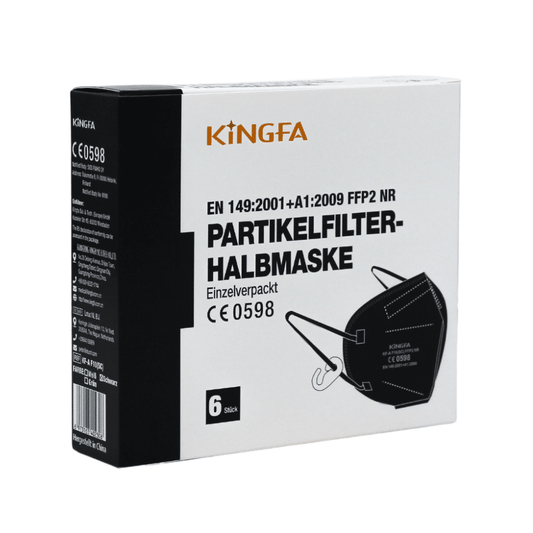 Kingfa FFP2 Maske in schwarz 6 Stück
