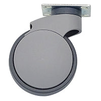 Die Novocal Leichtlauflenkrolle Kunststoff Ø 125 mm ist eine graue Lenkrolle mit flacher Platte, ideal zur einfachen Montage an Pflegewagen oder Möbeln für reibungslose Mobilität. Packung enthält 1 Stück.